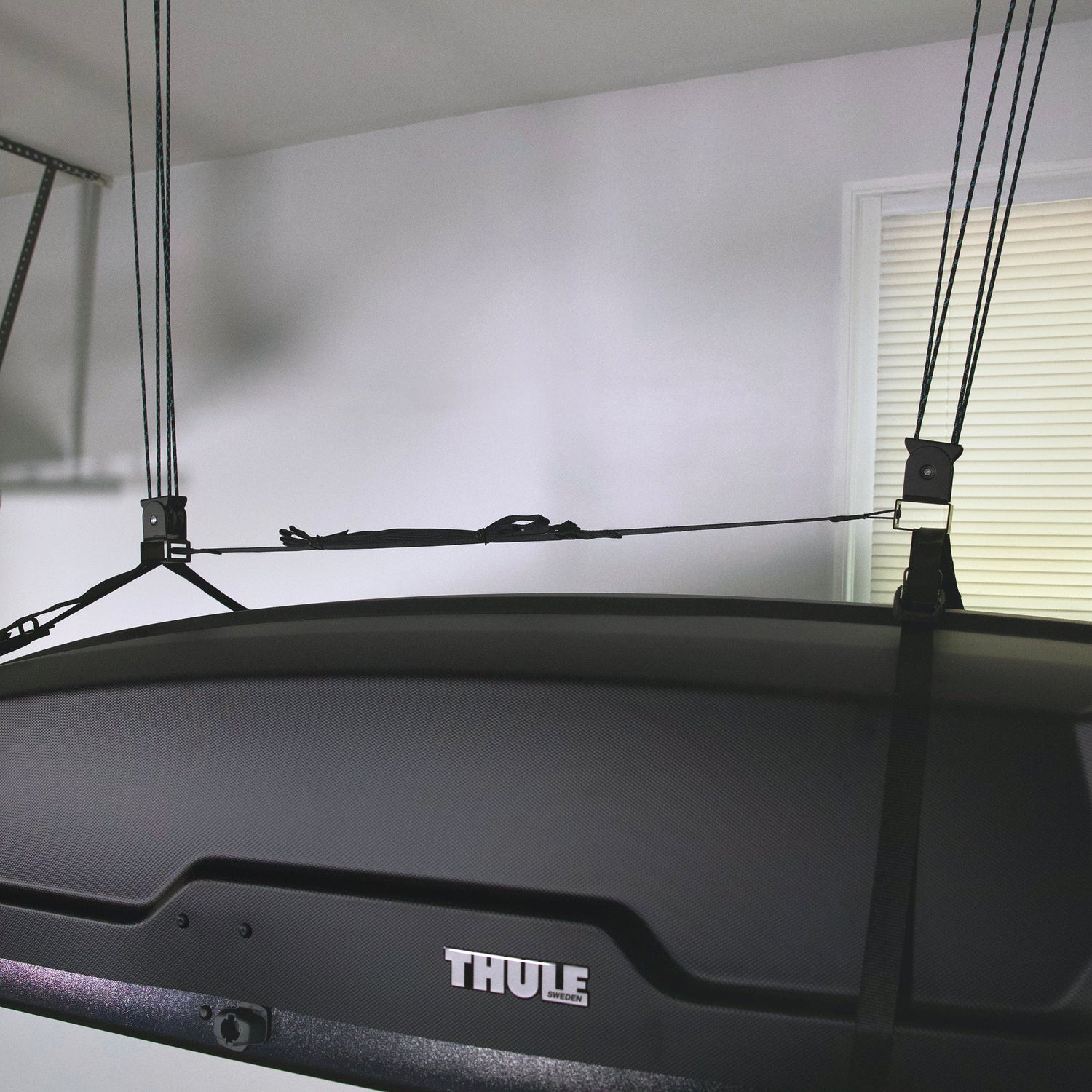 Heavy Duty Cargo Box Hoist Garage Ceiling Storage Hoist | Holds up to 150 lbs | 18' Lift