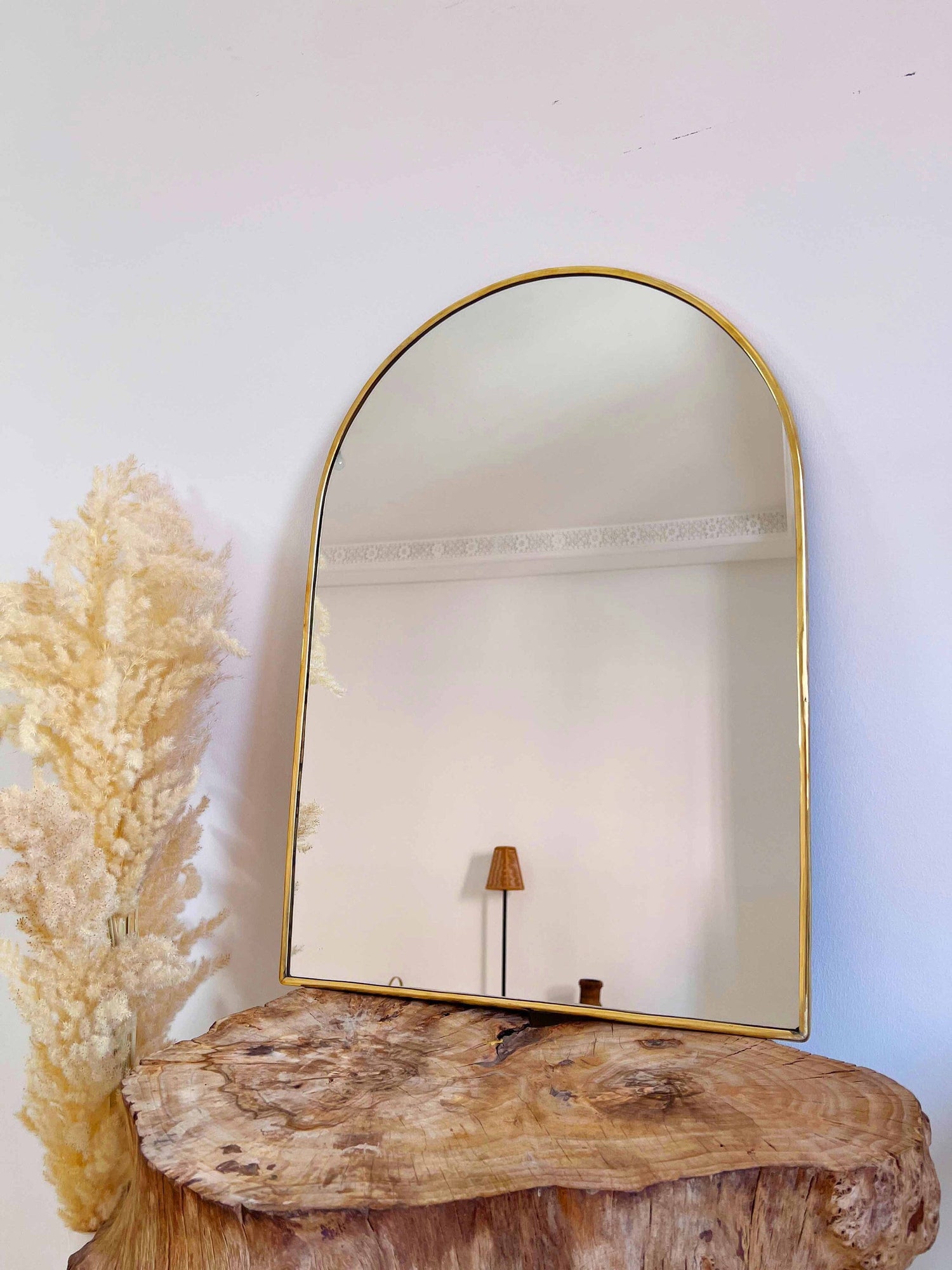 Black Arch Mirror - Brass Customized Bathroom Mirror