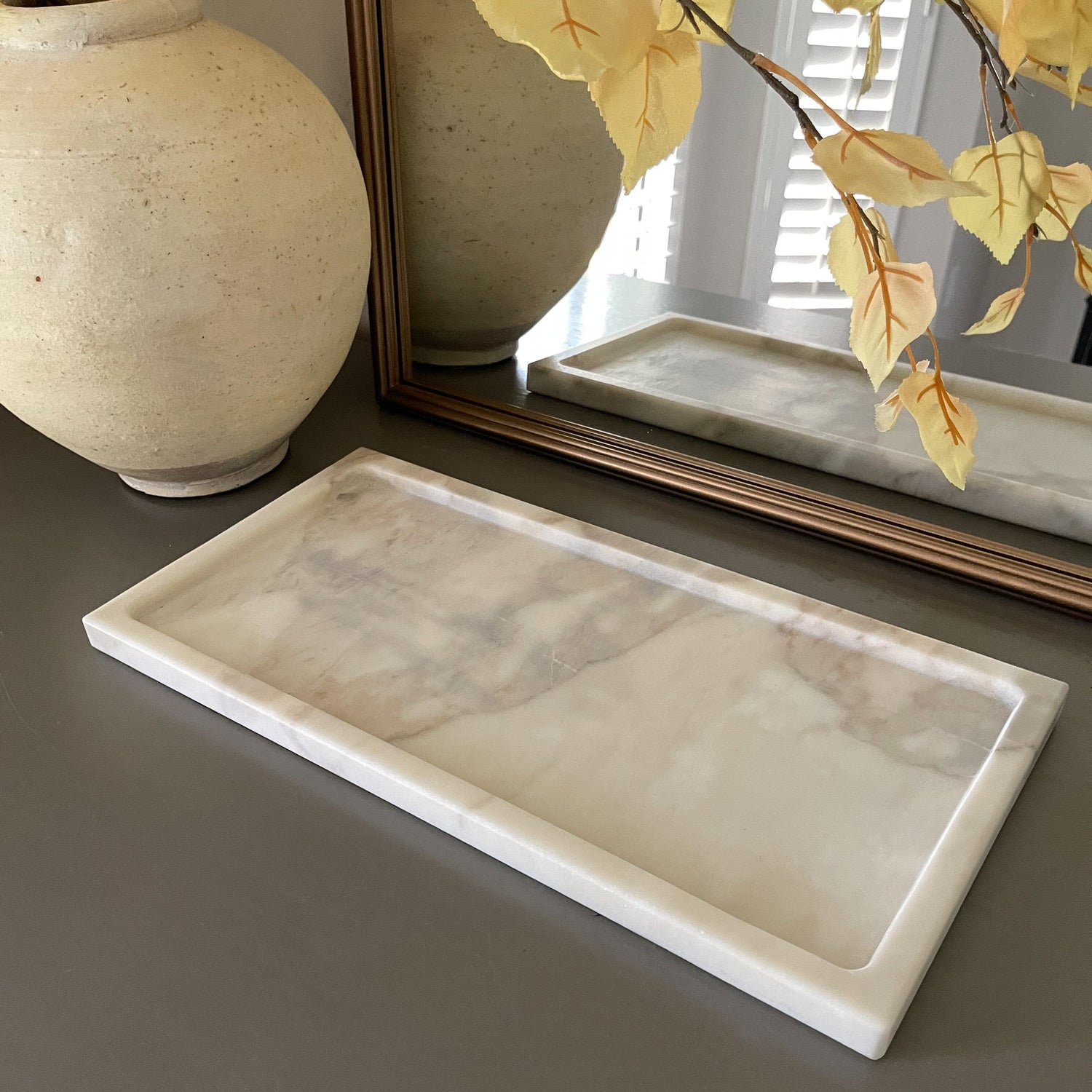 Large Calacatta Marble Tray