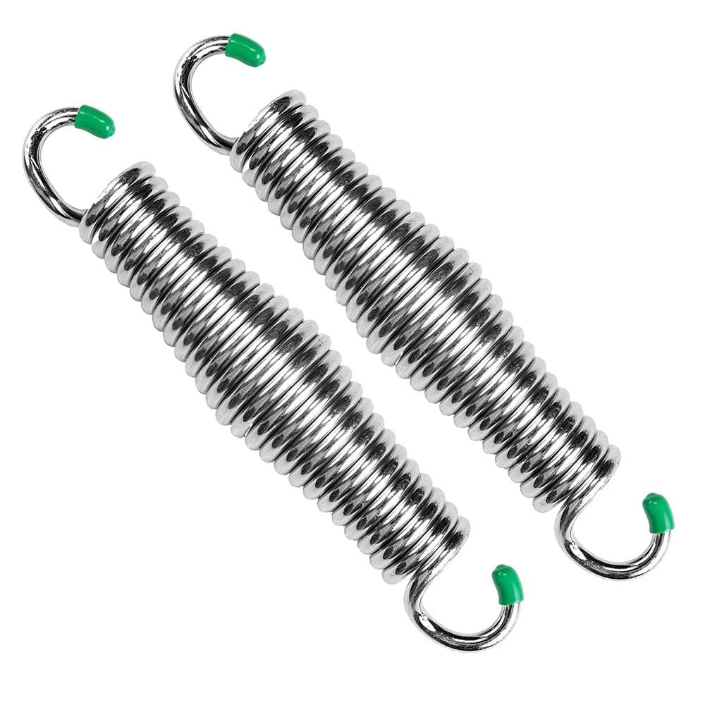 Barn-Shed-Play Black 2 Hole Aluminum Hangers And Springs Porch Swing Hanging Kit