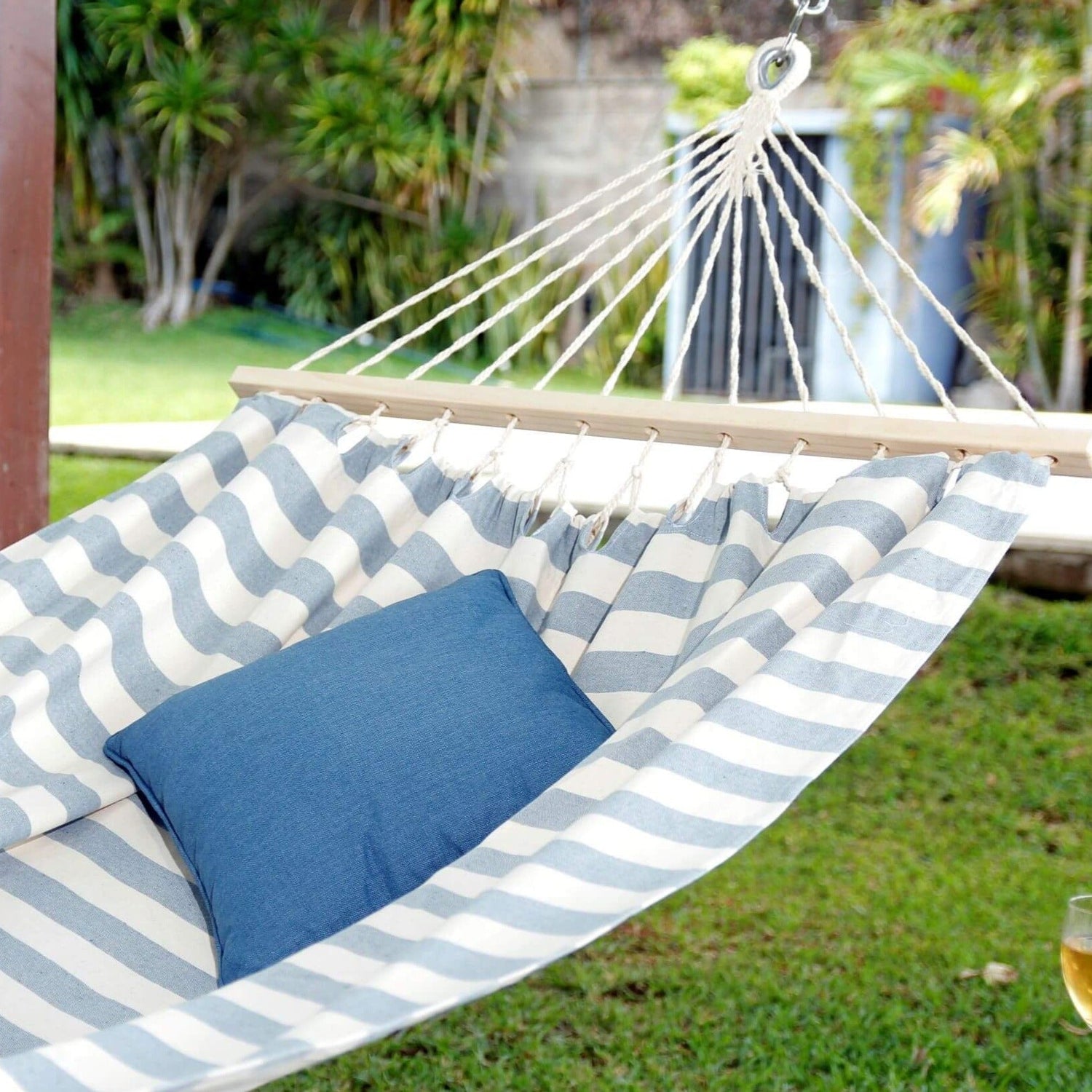Coastal Blue and White Striped Hammock