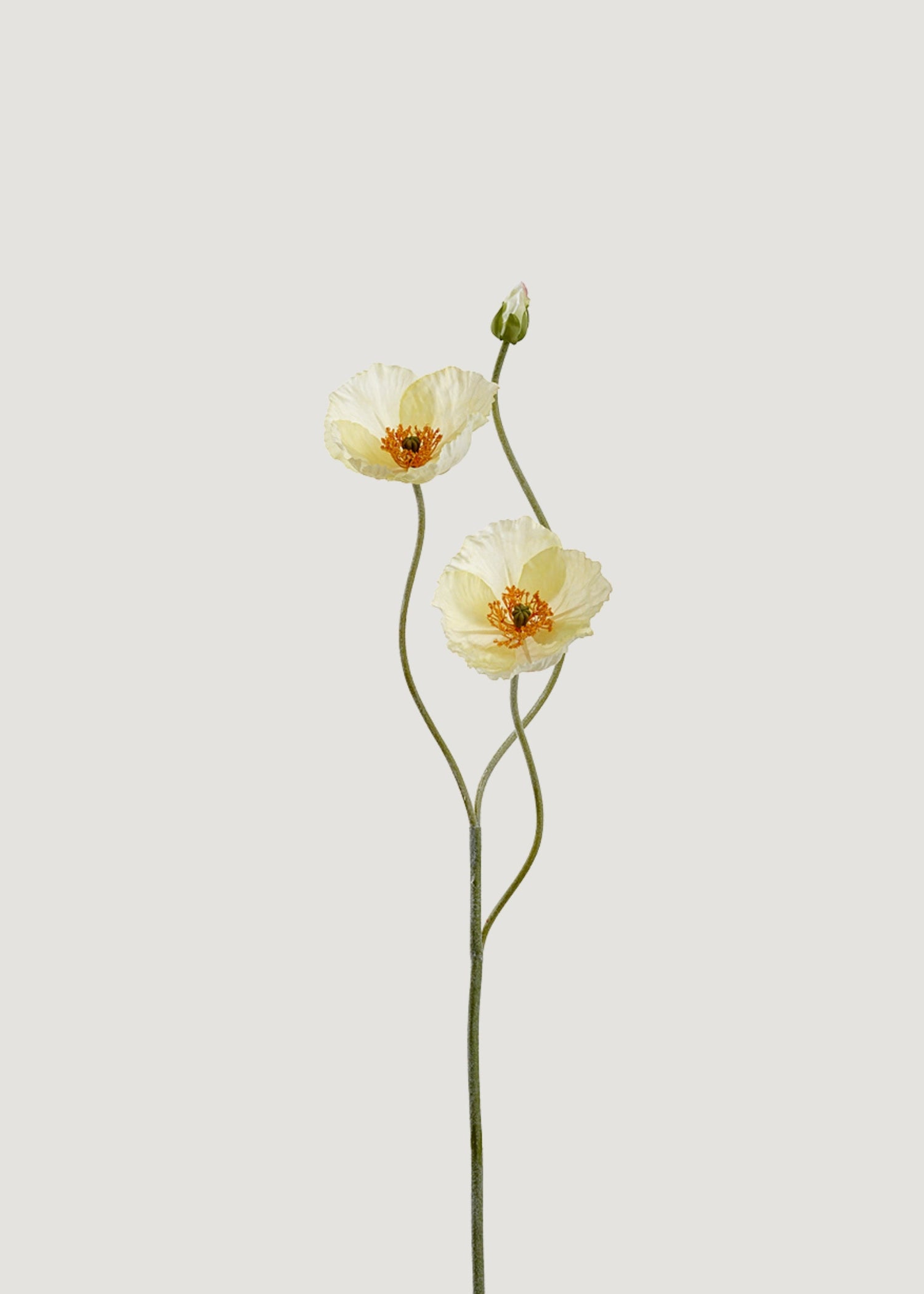 White Artificial Poppy Flowers - 29