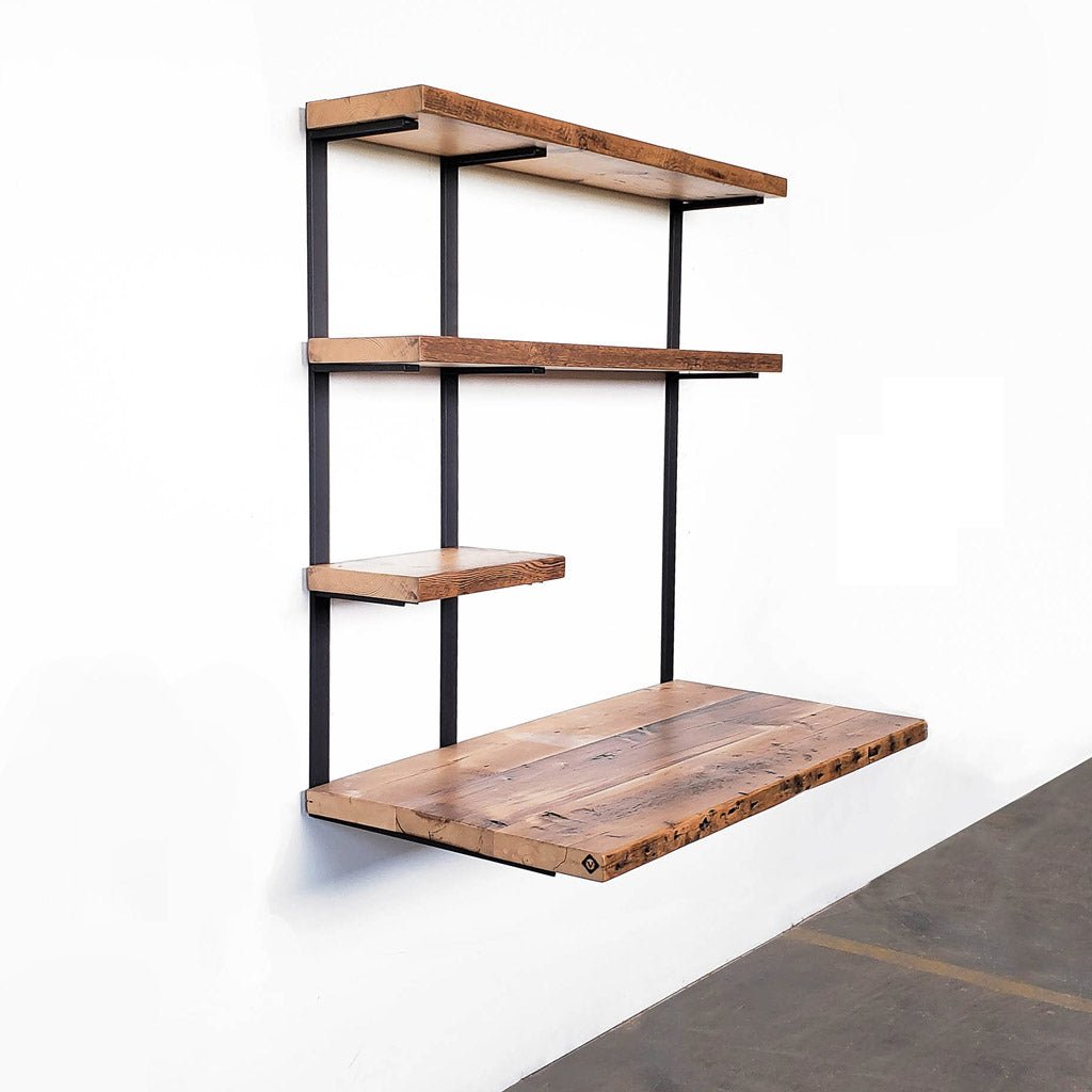 Floating Desk + 3 Shelves