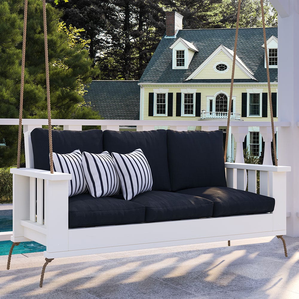 Amish Casual Rockford Daybed Swing Package with Included Cushions, Sofa, Dovetail Grey Paint