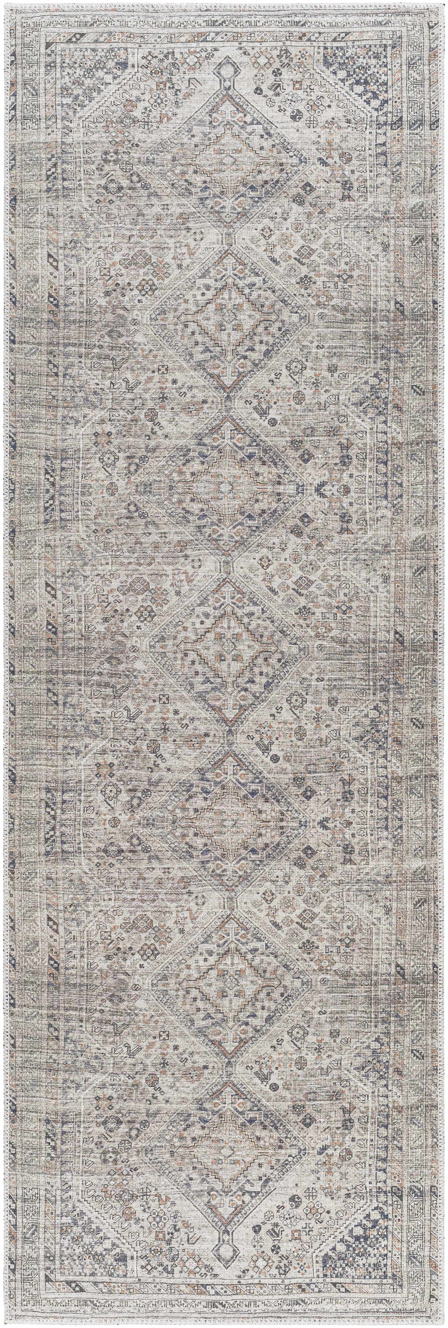 Barny Beige Flat Pile Washable Rug