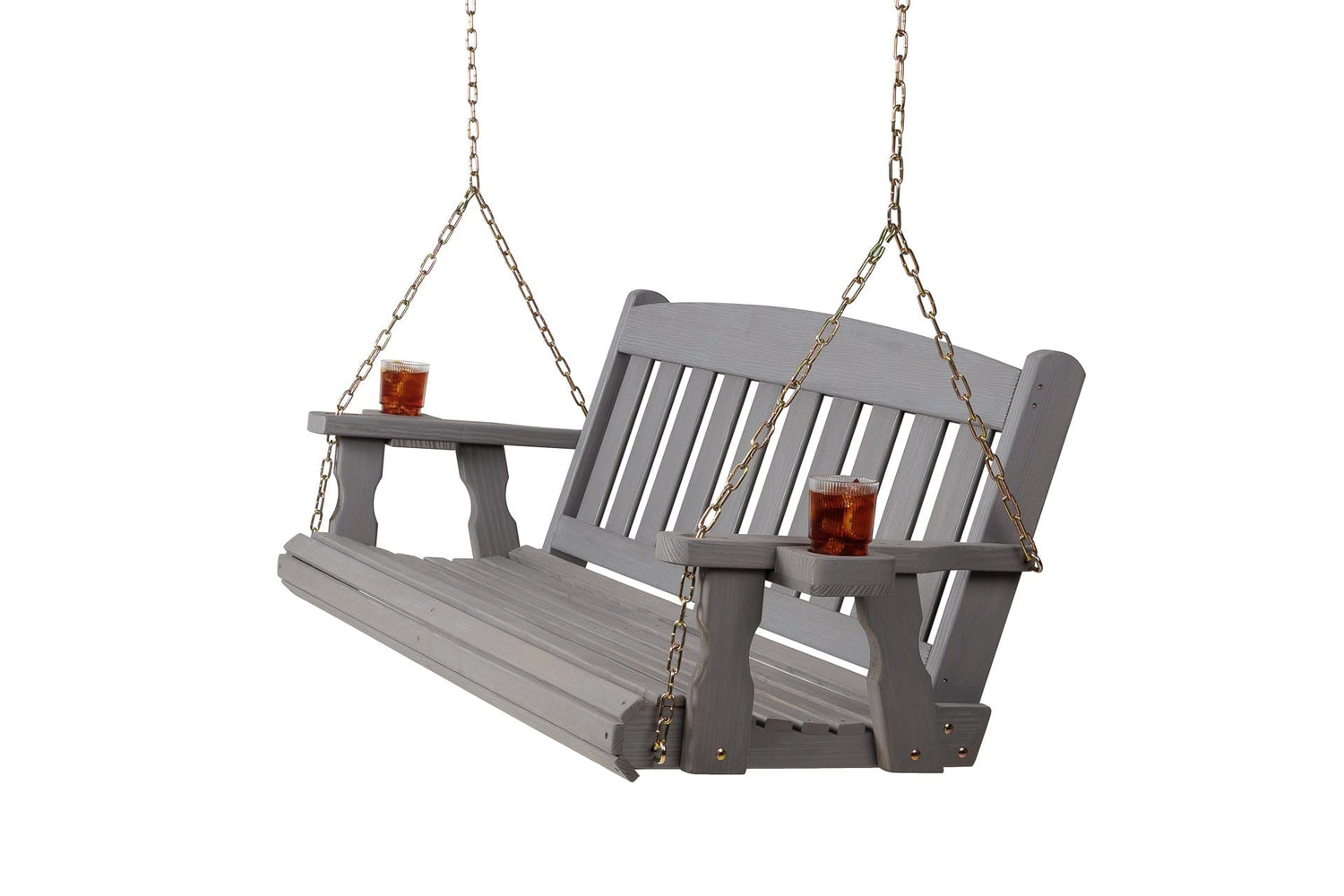 Amish Casual 5 Foot Grey Stain Mission Porch Swing