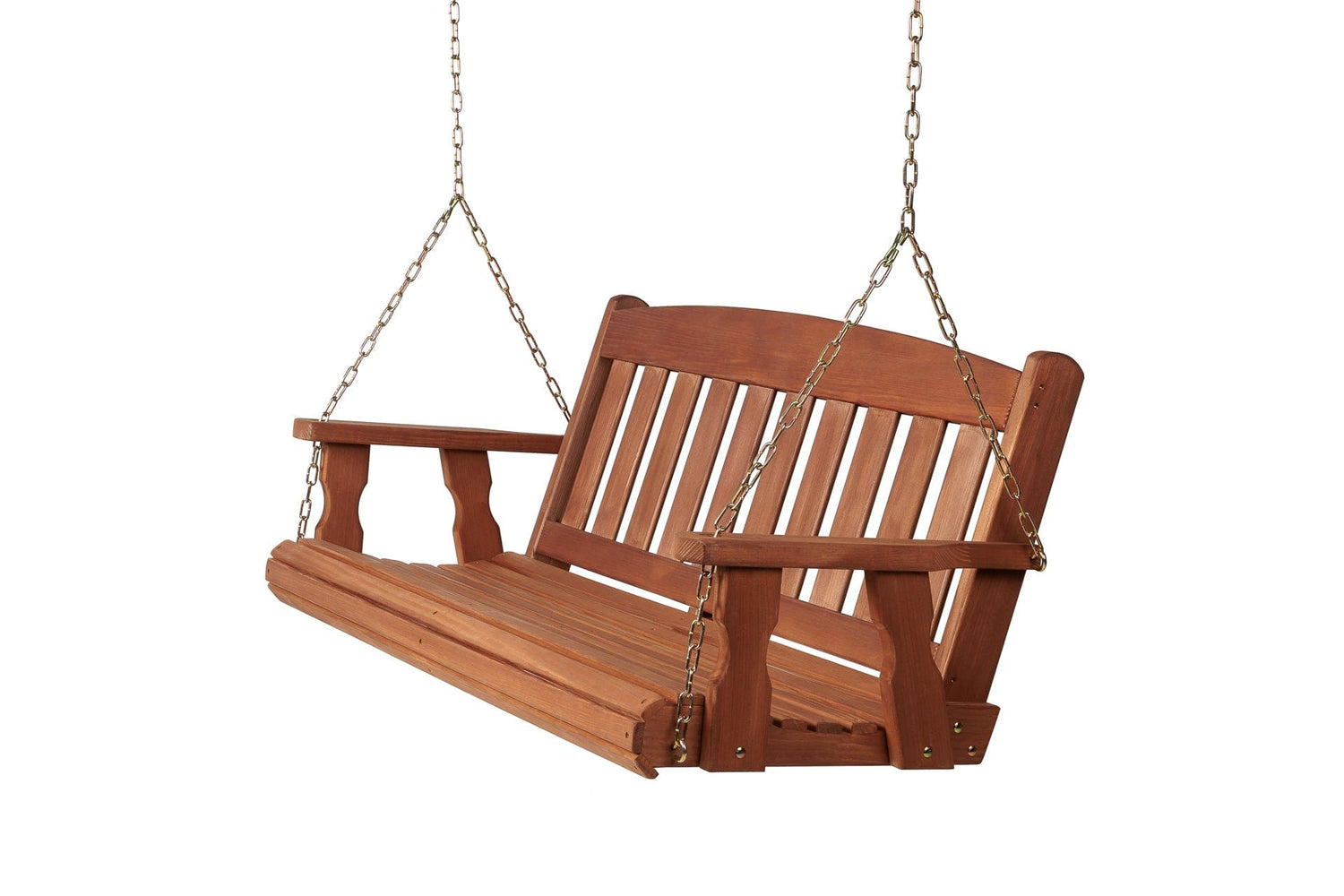 Amish Casual 5 Foot Cedar Stain Mission Porch Swing with Clearcoat