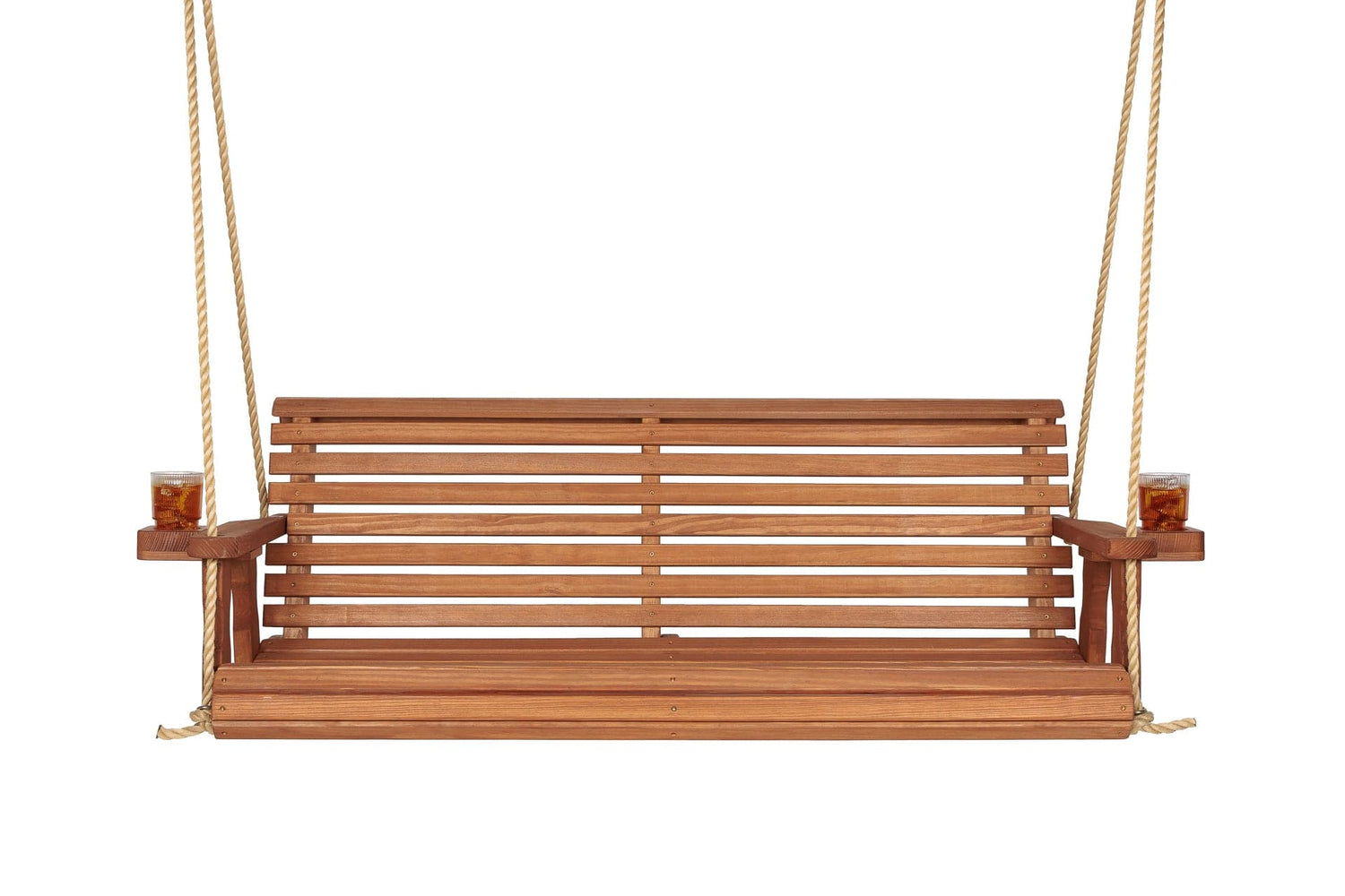 Amish Casual 5 Foot Roll Back Porch Swing in Cedar Stain