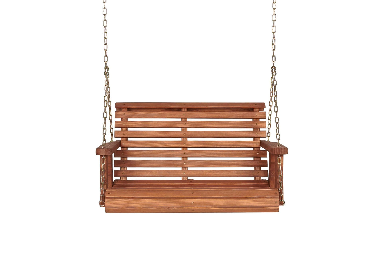 Amish Casual 3 Foot Roll Back Porch Swing in Cedar with Clearcoat