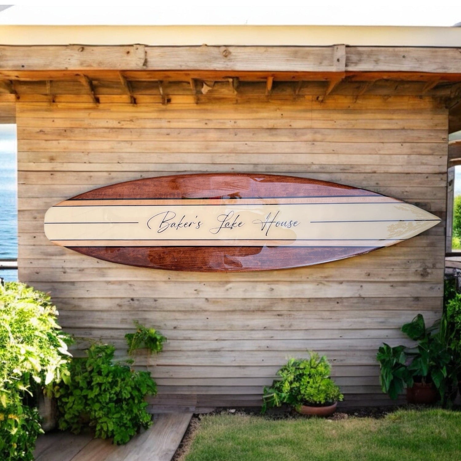 You Name It - Coastal Decor Personalized Surfboard Sign
